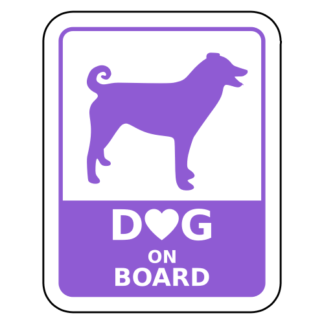 Dog On Board Sticker (Lavender)